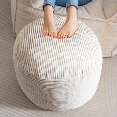 Furry Pouf Ottoman